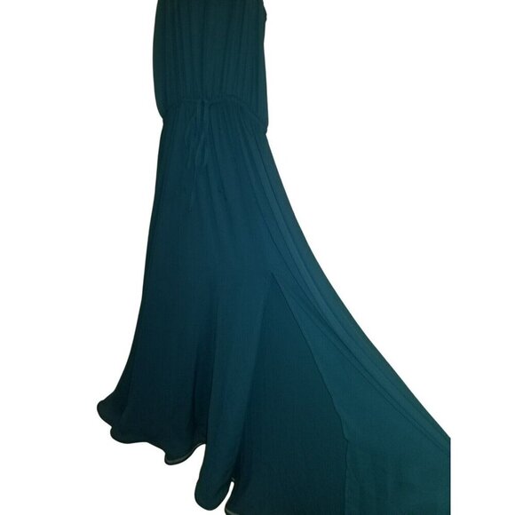 Lulus Teal Sleeveless Maxi Dress S Flowy Elegant Event Wedding‎ Prom Casual - Picture 3 of 11